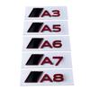 New Metal Car Trunk Emblem for S A3 A5 A6 A7 A8 Letter Stickers Rear Badge Body Side Decal Refitting Decoration Accessories