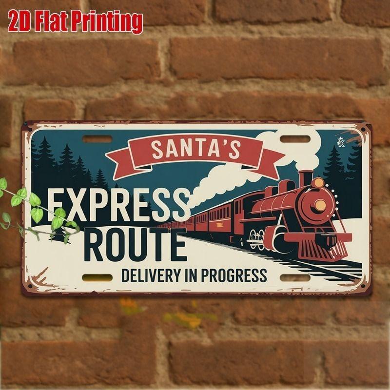 Motorcycle Souvenir License Plate, Metal Auto Wall Decor 15x30cm