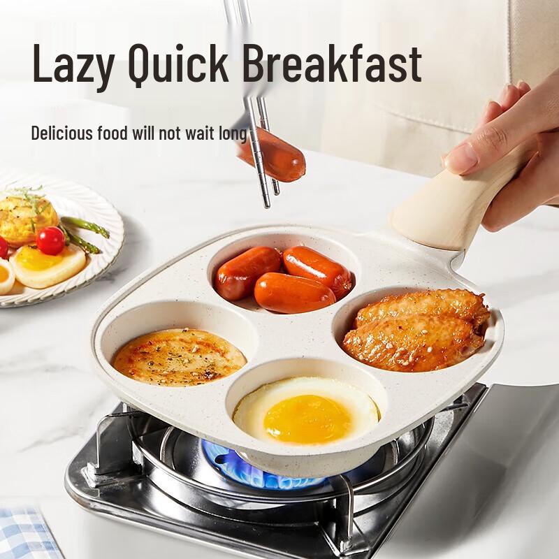 COOKER KING 4-Hole Non-stick Breakfast Frying Pan