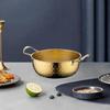 Korea Ramen Pot Instant Noodle Fast Heating Pan Dry Pots Double Ear Seafood Stainless Steel