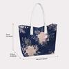 Elegant Floral Print Tote Bag for Daily Outdoor Shopping Commute Use