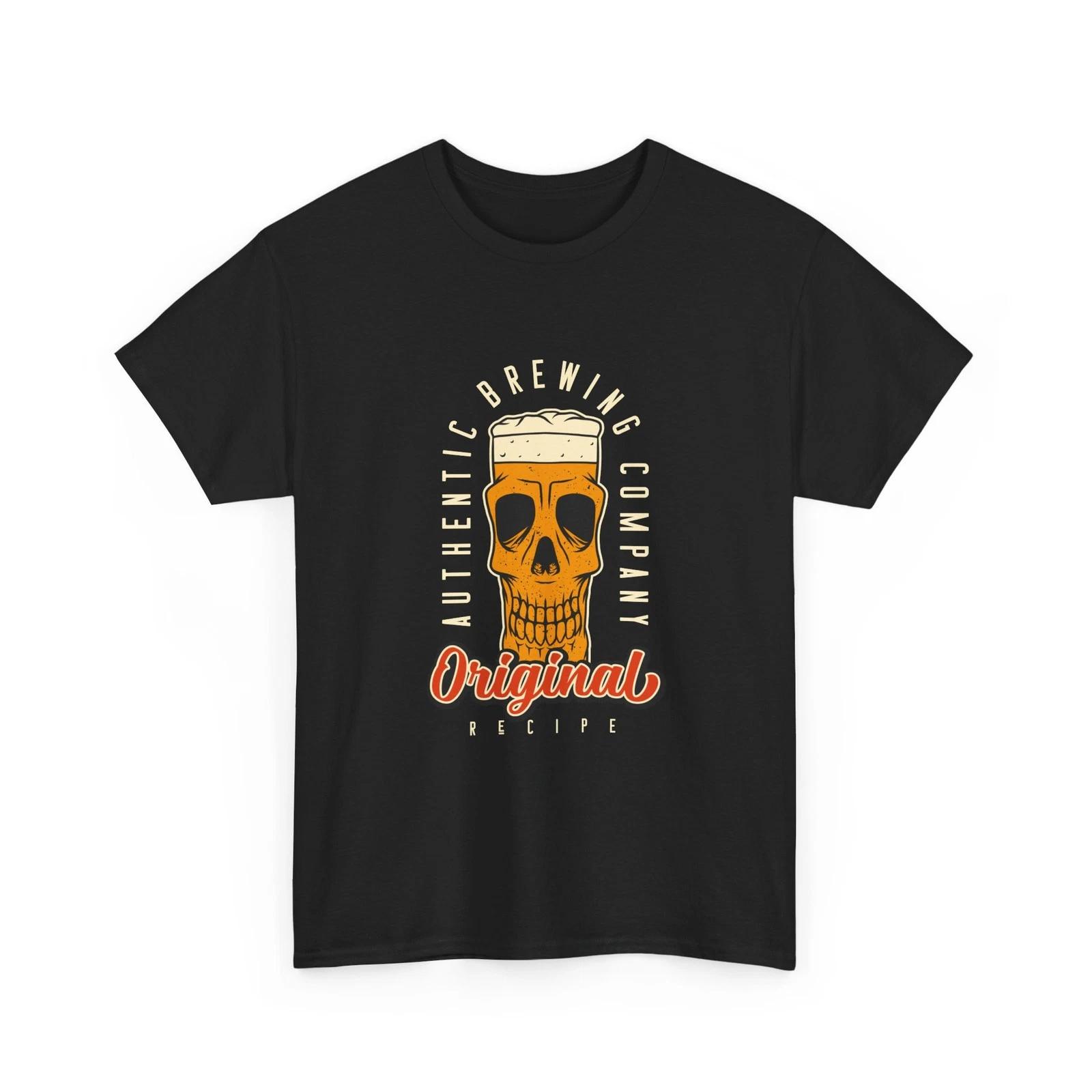 Skull Beer T-Shirt | Brewing Company Original, Beer Pint, Cool T-Shirt, Cotton 4XL