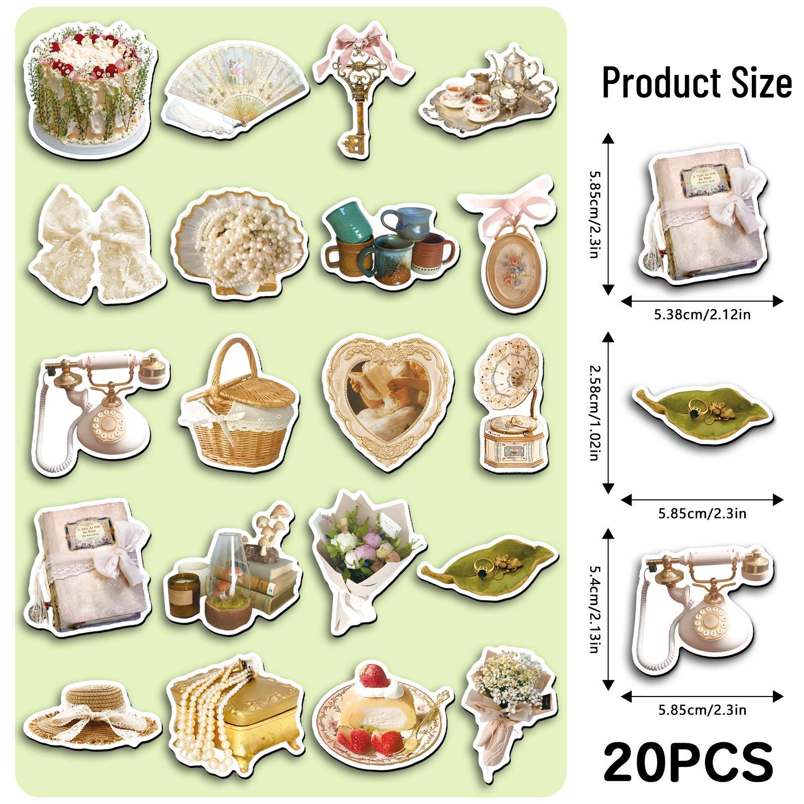 

20 Vintage Cartoon Soft Magnetic Stickers: Exquisite Flower Bouquets & Food Decor for Refrigerators. 5.5-8.5CM