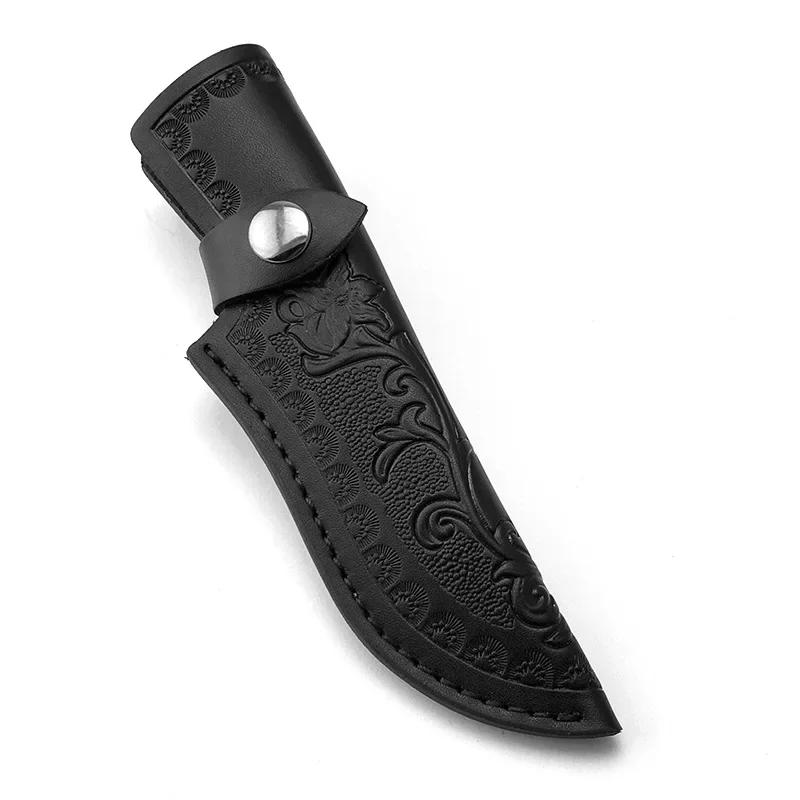Messer-Ledertasche aus Rindsleder, feste Klingenabdeckung, Outdoor-Camping, feststehendes Messer, Tragetasche, Aufbewahrungswerkzeug, Zubehör für Heimwerker