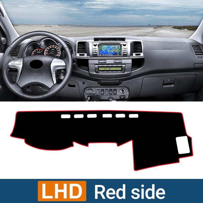 Car Dashboard Avoid Light Cover Anti-UV Carpets For Toyota Hilux SW4 Fortuner AN10 AN20 AN30 AN50 AN60 2005-2011 2012 2013 2014