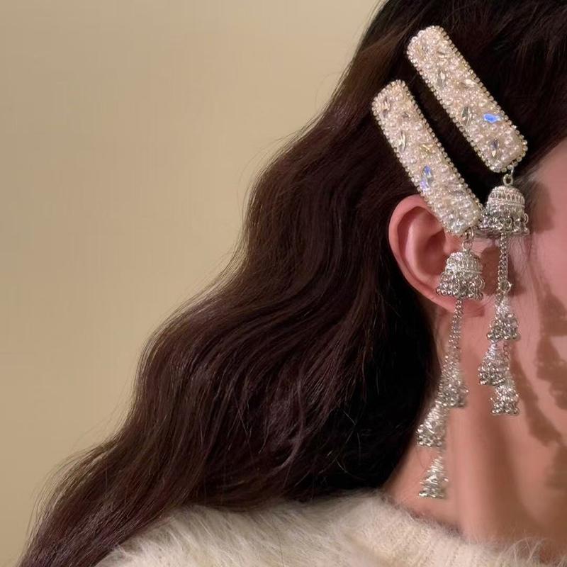 Elegant Tassels Hair Clip For Women Girls Versatile Alloy Long Tassels Hair Accessories  Simple Broken Hair Clip Gifts