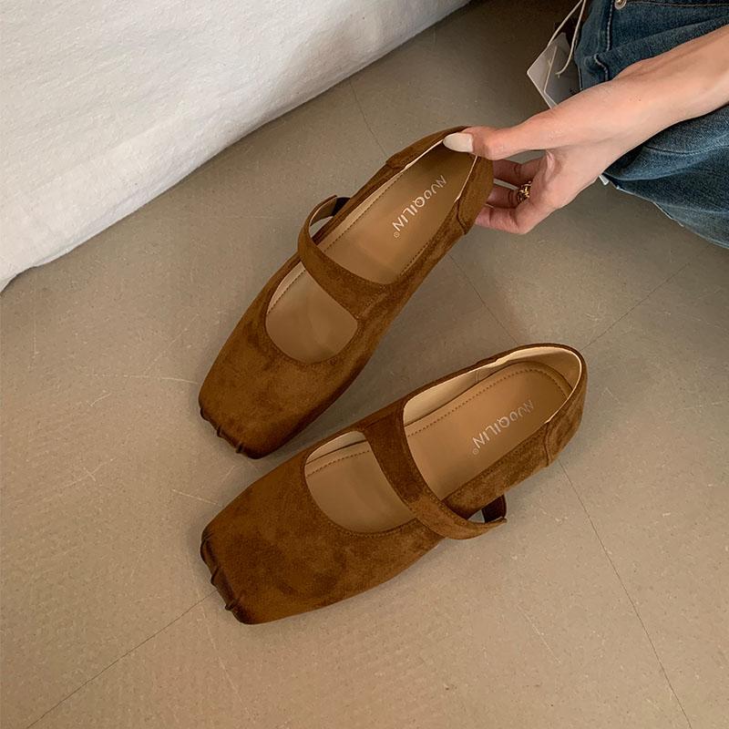 Fashion Female Slip On Footwear Shallow Ladies Mary Janes Flats Shoes Casual Fashion Square Toe Women Flats With Shoes lady