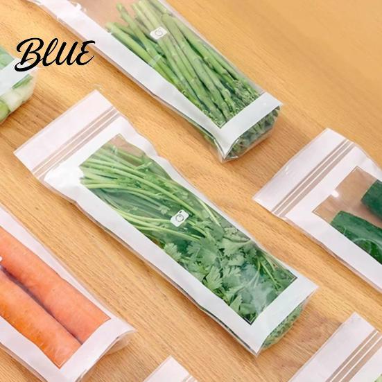 BPA Free Food Pouches Reusable Storage Bags Extra Long Sealable PE Fresh-keeping Airtight Seal Bags Leakproof Kitchen Organizers for Vegetables