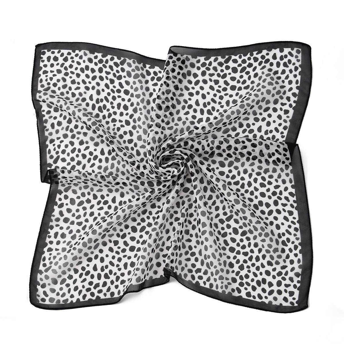 

Новый маленький квадратный шарф 60*60 см Женский шифоновый шейный платок Модный леопардовый платок Повязка на голову Аксессуары для сумки 60x60CM