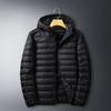 Herbst/Winter Herren Leichte Kurze Daunenjacke – Mit Kapuze und Warm
