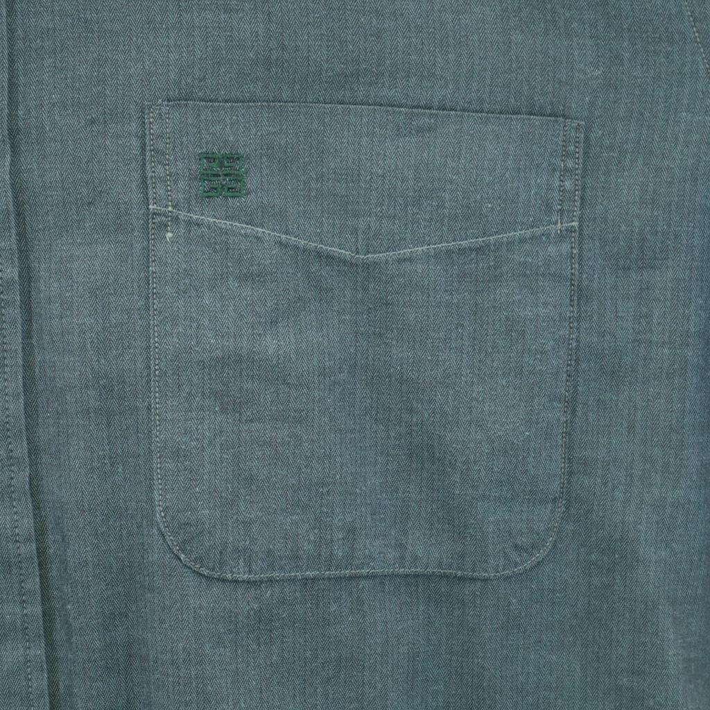 Givenchy 90s Made In Japan Old Herringbone Pattern Long Sleeve Shirt Men's Used