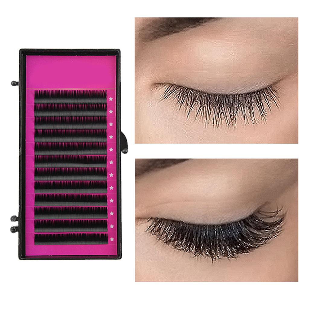False Eyelashes 0.07D Round Eye Lashes Pretty Look Comfortable for Party Dating Makeup