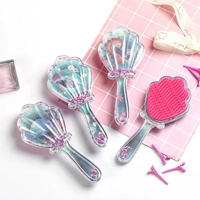 Droom Kleurrijke Prinses Schelp Onderwaterwereld Meisje Kam voor Kinderen Cadeau Massage Haarborstels voor Peuter Baby Haarverzorging Kam