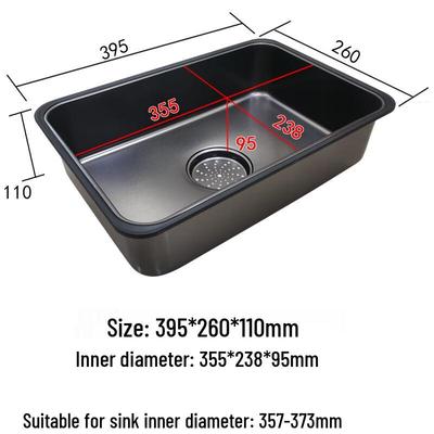 TLXT 304 Stainless Steel Nano Black Kitchen Sink Colander
