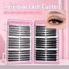 570 ks 30D/40D/50D/60D Jednotlivé řasy Klastry Prodlužování Umělé řasy DIY Doma Prodlužování řas v klastrech Make-up
