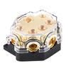 1 in 5 Way Out Power Distributor Block Outlet 1 * 2GA+2*4GA+2*8GA Fuse Holder  Automobile Vehicle