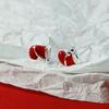 Korean Style Cute Red Christmas Socks Stud Earrings - Mori Style Gift for Girlfriend