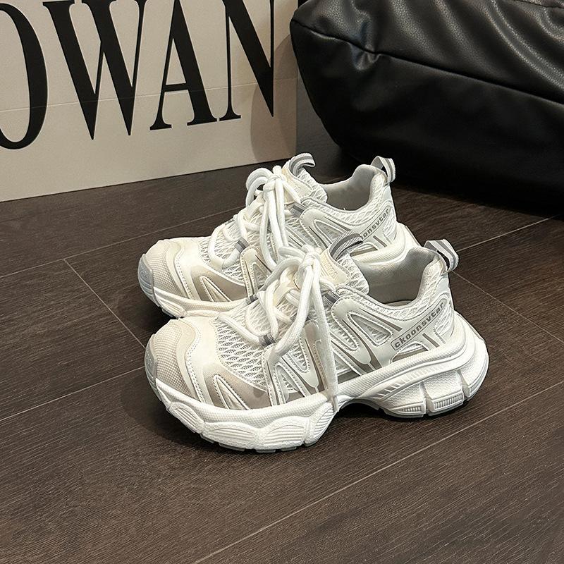 Casual Big-headed Girls Platform Dad Shoes Autumn and Winter Mesh Breathable Kapibara Lightweight Running Sneakers