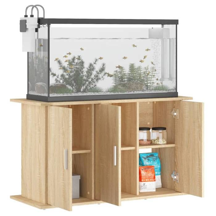 VidaXL Aquarium Stand, Aquarium Cabinet with 6 Compartments, Aquarium Base Cabinet with Storage 833634