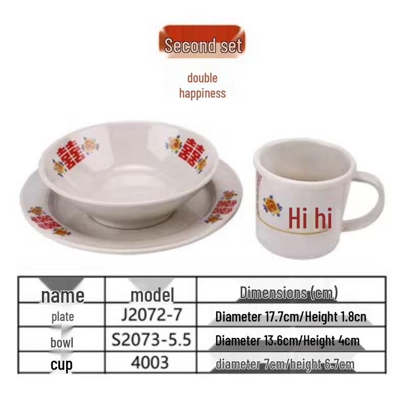 Qianxing Retro Melamine Dinnerware Set