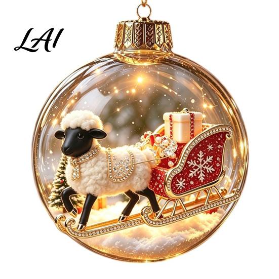 Festive Party Decorations Glowing Christmas Story Ornament Light‑Up Mini Holiday Scene Hanging Ball with Warm Tree Ornaments LED Light Clear