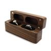 2-Slot Ring Box Walnut Wood Storage Box Rustic Jewelry Display Case  Thanksgiving