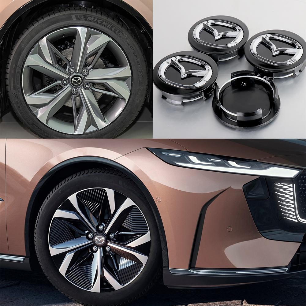 4pcs/SET 56mm 3D Styling Car Wheel Center Hub Caps Auto Rim Caps Covers Emblem For Mazda 3 Bk 6 Gh CX-5 CX30 MX-5 2 5 CX-3 GJ GL bg1