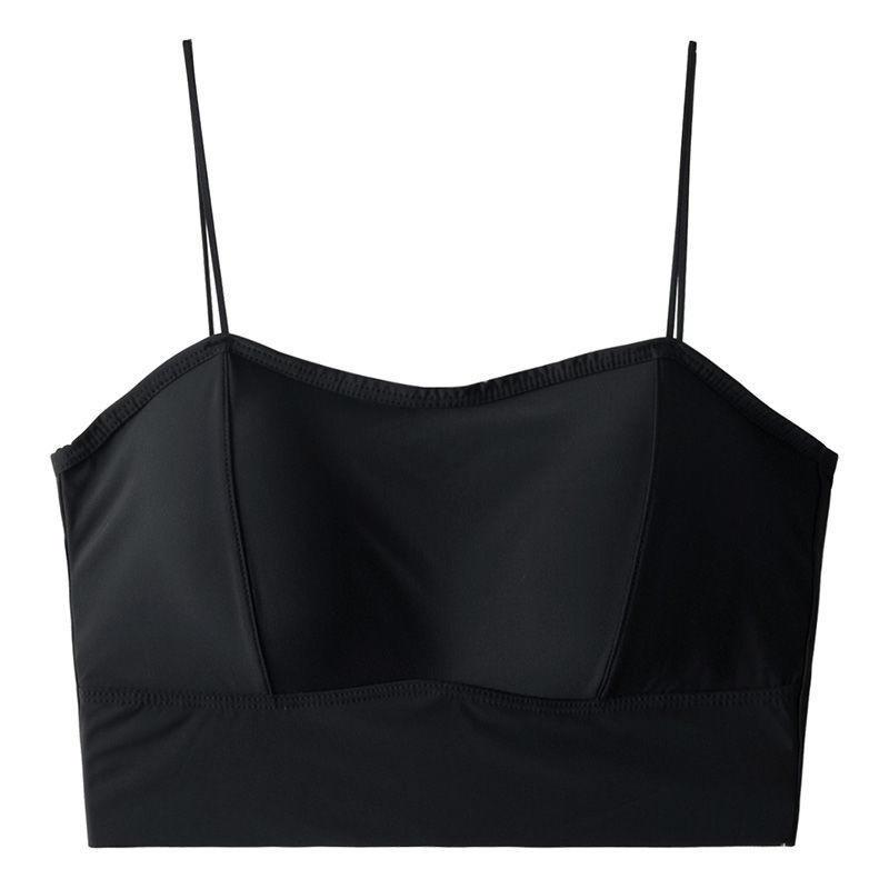 Thickened 4 Cm Chest Pad, Summer Ice Silk, Large U Back, Sling, Beautiful Back, Chest-wrapped Tube Top, No Steel Ring Backing, Underwear, Bra.