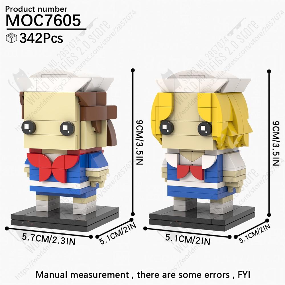 MOOXI Horror TV Figures Demon Brickheaded Building Blocks Models Sets MOC Bricks DIY Assembly Toys Kids Gifts Collection Display