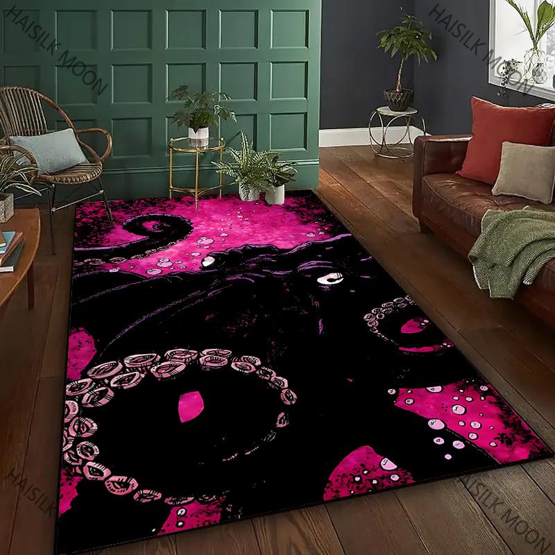 17 Styles Art Style Octopus Printed Carpet Living Room Bedroom Sofa Large Area Decorative Mat Kids Play Soft Non-slip Rugs Gift