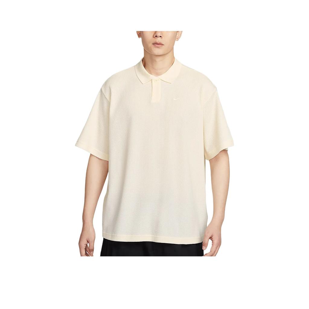 Nike Club Oversized Fashionable Versatile Short Sleeve T-Shirt Men Tops Light-Ivory IF0377110