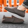 New men's flat shoes board shoes solid color breathable mesh board shoes casual versatile trend men's shoes