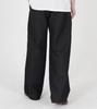 Beoteunseoul Curved Wide Denim Elastic Waist Pants [Black]