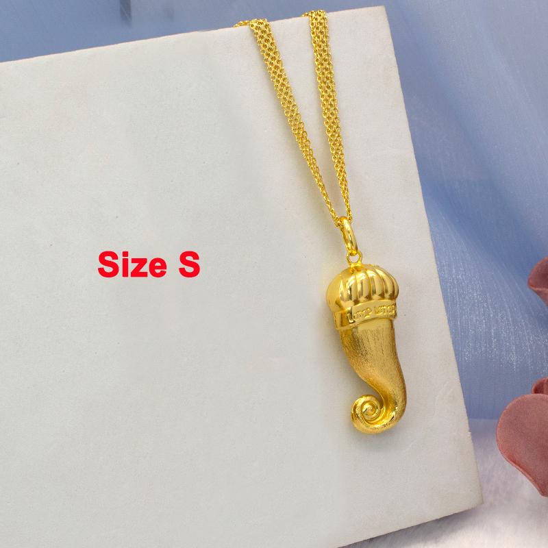 Italian Necklaces Chain for Women Men African Dubai Chili Pendant Necklace Trendy Zircon With Chain Small Large Size Gifts