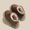 New Genuine Leather Elevator Thick-Soled Fur Snow Boots for Women Fleece-lined Thickened Non-Slip Warm Ankle Boots