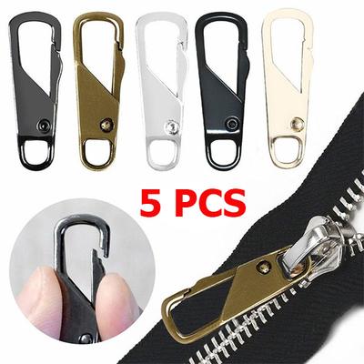 5 Pcs Zipper Slider Puller Universal Replacement Zipper Puller Instant Zipper Repair for Broken Buckle DIY Craft Sewing Accessoriy