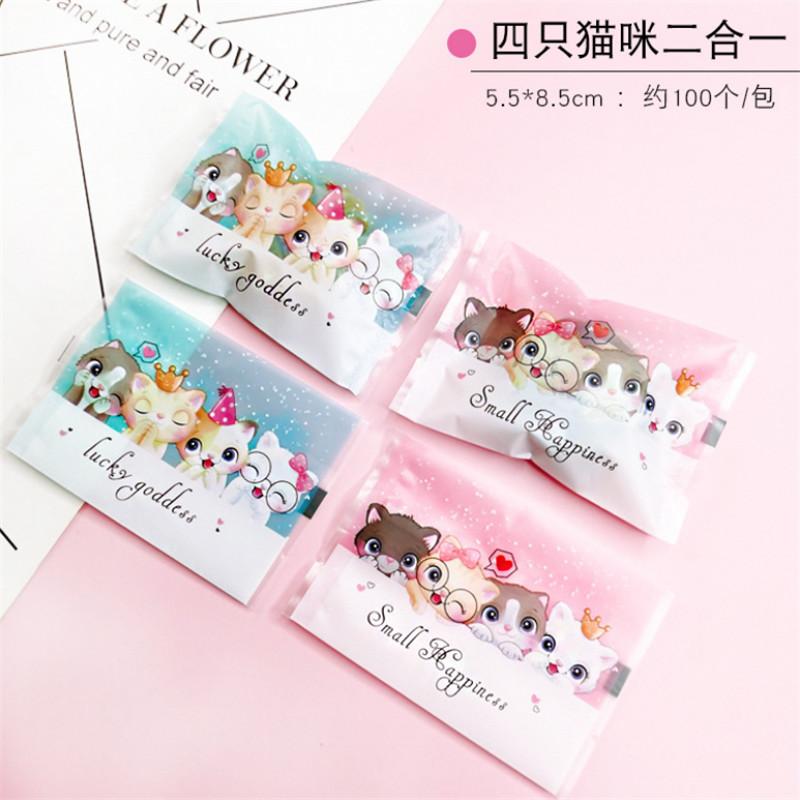 100 Stück 5,5x8,5cm Kleine Plastik Backverpackung Keks Plätzchen Süßigkeiten Maschinenversiegelt Neujahr Weihnachten Party Geschenktüten