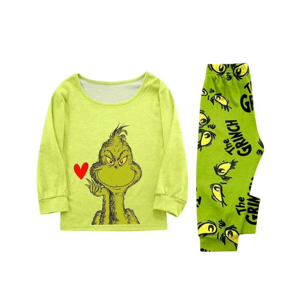 Christmas Prints Family Matching Long Sleeve Tops+Pants Set Family Matching Sets