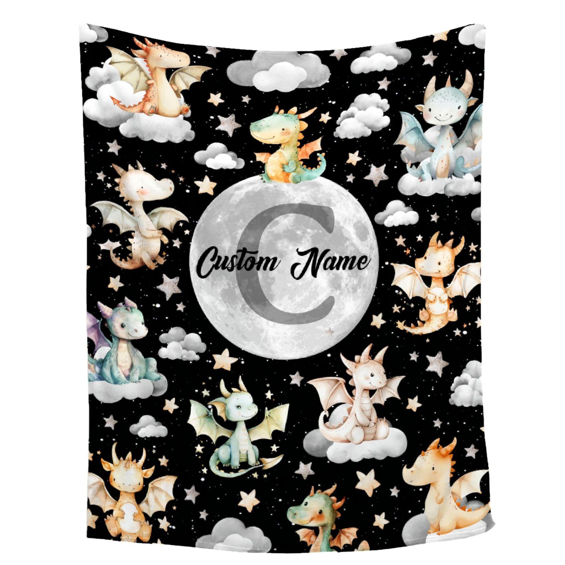 

Cute cartoon dragon Printed Blanket for Sofa Bed Travel Camping Living Room Office Conditioning Blanket for All Seasons Gifts 75x90cm