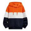 Korean Style Men S Color Block Loose Jacquard Hooded Sweatshirt
