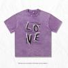 Men Women Summer Retro Washed Cotton Short Sleeve T-Shirt Hip Hop Streetwear Breathable Tops Tee