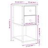 VidaXL Bedside Table Black 32x42x70 Cm Engineered Wood 826093