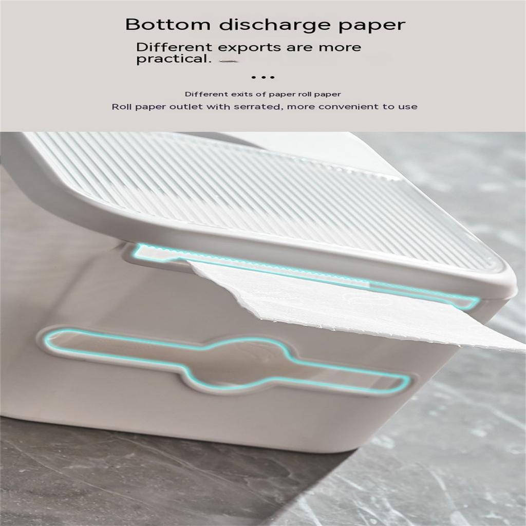 Bathroom Tissue Storage Cases Multi-functional Wall-mounted Light Luxury Wave Pattern Toilet Paper Dispenser Box