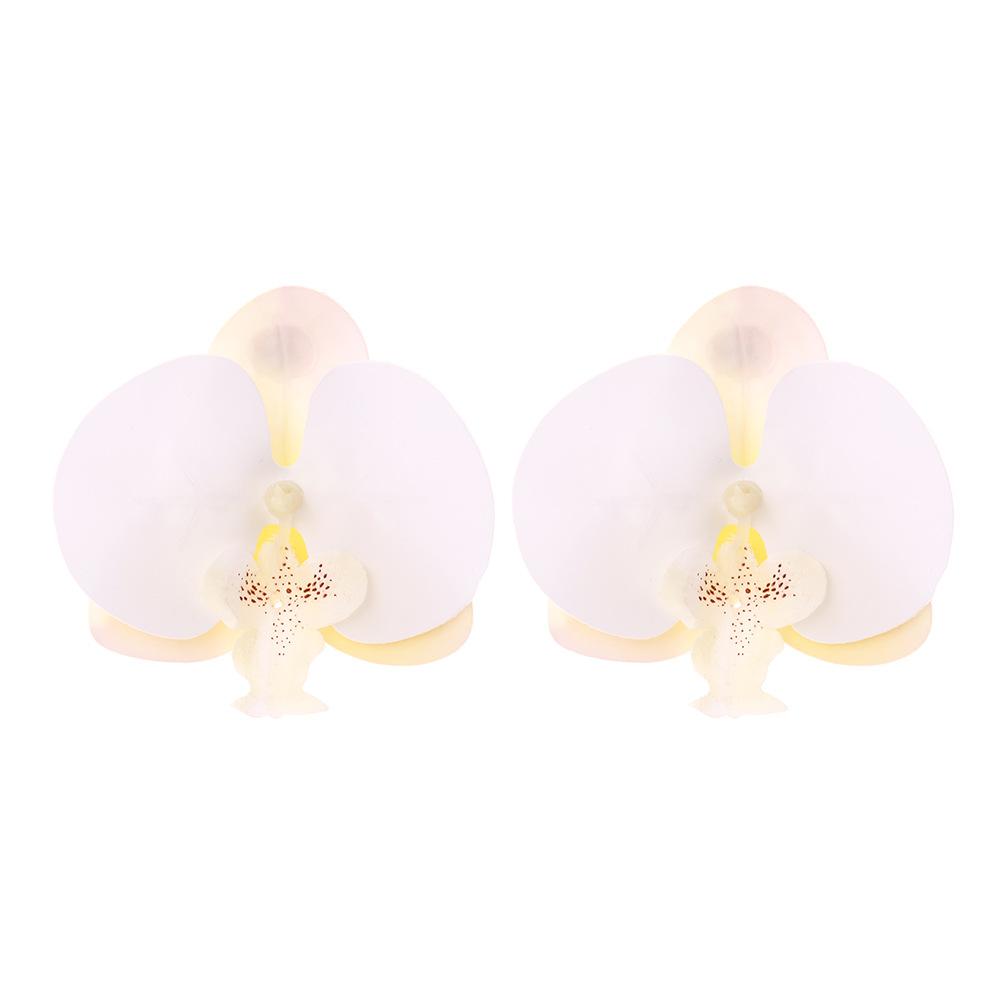 

Metal Resinous Imitation Butterfly Orchid Flower Stud Earrings for Women New Simple Trend Design Zircon Party Accessories белый