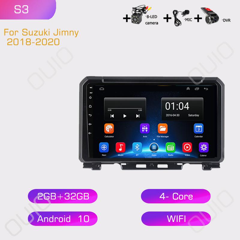 2din 8G+128G IPS 9inch Android10 Car Radio Multimedia Player Carplay Auto GPS Navigation DSP BT For Suzuki Jimny 2018 2019 2020