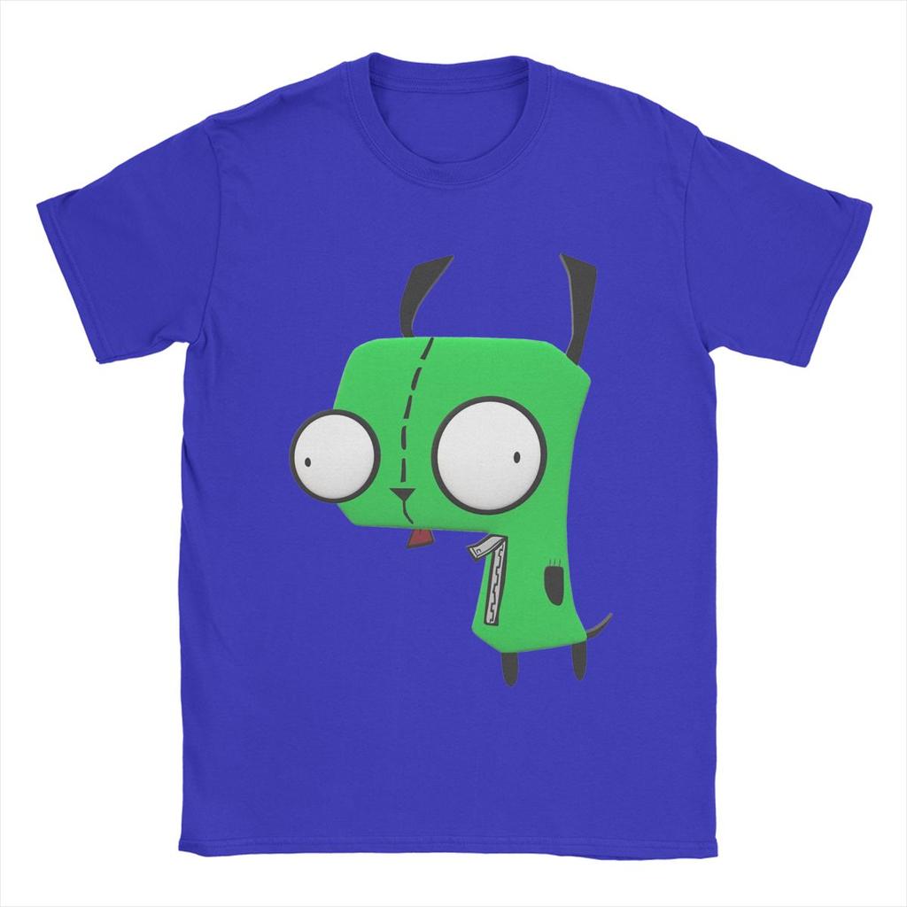 Gir Invader Zim Men T Shirts Novelty Tees Short Sleeve Round Collar T-Shirts Cotton Plus Size Clothing