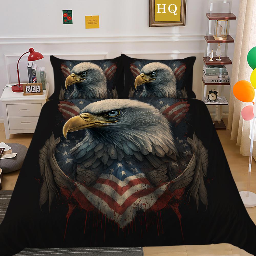 Duvet Covers Eagle Printing Bedding Set Children Teens Twin Single Size Home Textiles Microfiber Bedroom Decor