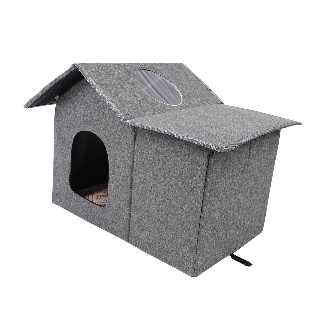 Cat House for Outdoor Cats Foldable Water Resistant Rainproof Feral Cats Shelter Cat Cave