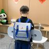 Adorable Cartoon Bear Nylon Backpack For Kids With Breathable Design And Trendy Color Blocking