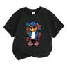 Kids Boys Girls 100% Cotton Crew Neck Short Sleeve T-Shirt, Cool Hip Hop Teddy Bear Print Casual Loose Tees for Children Street Style Comfortable Soft
